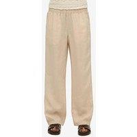 Superdry Linen Drawstring Pants - Beige