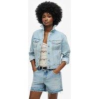 Superdry Embellished Denim Jacket - Blue