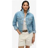 Superdry Embellished Denim Jacket - Blue