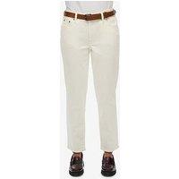 Superdry Cotton Mid Rise Slim Jeans - White
