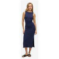 Superdry Jersey Twist Back Midi Dress - Blue