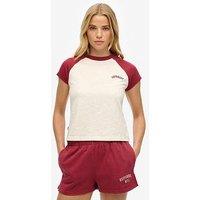 Superdry Cotton Essential Logo Raglan T-Shirt - Red
