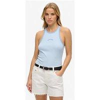 Superdry Essential Logo Striped Racer Vest Top - Blue