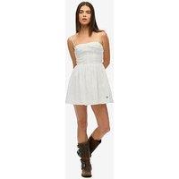 Superdry Broderie Cami Mini Dress - White