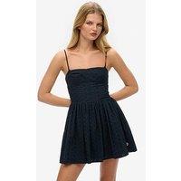Superdry Broderie Cami Mini Dress - Blue