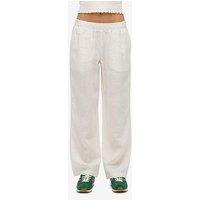 Superdry Linen Drawstring Pants - White