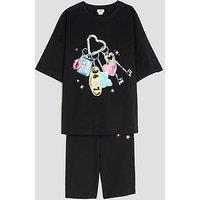 River Island Older Girls Graphic T-Shirt Set - Black