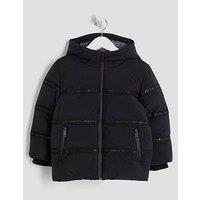 River Island Mini Boys Heavyweight Puffer Jacket - Black
