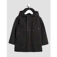 River Island Mini Boys Printed Soft Shell Jacket - Black