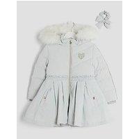 River Island Mini Girls Padded Skirt Coat - Grey
