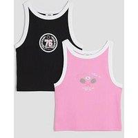 River Island Older Girl 2 Pack Ri Skirt - Pink