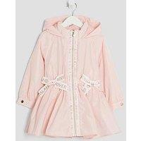 River Island Mini Girls Peplum Hooded Raincoat - Pink
