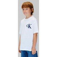 Calvin Klein Jeans Boys Graphic Short Sleeve T-Shirt - White