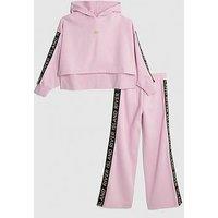 River Island Older Girls Hooded Sweat Set - Pink