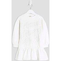 River Island Mini Girls 2 In 1 Sweatshirt Dress - Cream