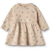 Wheat Baby Girls Emmy Long Sleeve Jersey Dress - Beige