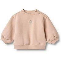 Wheat Baby Girls Eliza Embroidered Sweatshirt - Pink