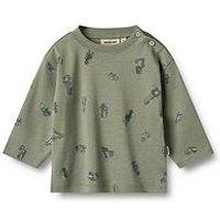 Wheat Baby Boys Long Sleeve Malthe T-Shirt - Khaki