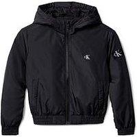 Calvin Klein Jeans Boys Padded Hooded Harrington Jacket - Black