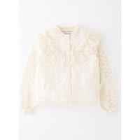 The Very Collection Girls Lace Blouse - Cream