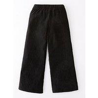 The Very Collection Girls Velvet Plisse Trouser - Black