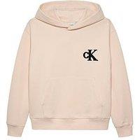 Calvin Klein Jeans Boys Bonded Pique Towel Mono Hoodie - Cream