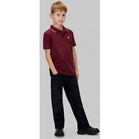 Calvin Klein Jeans Boys Tipping Regular Short Sleeve Polo Shirt - Dark Red
