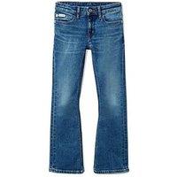 Calvin Klein Jeans Girls Flare Jeans - Dark Blue
