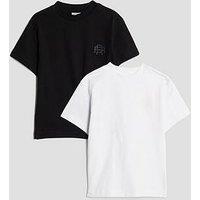 River Island Mini Boys 2 Pack Essentials T-Shirts - Black