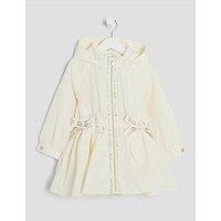 River Island Mini Girls Peplum Hooded Raincoat - Cream