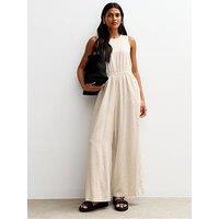 New Look Lyla Mix Tie Jumpsuit - Grey