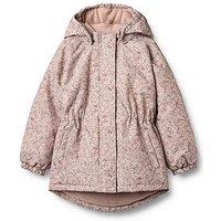 Wheat Girls Floral Hooded Petra Jacket - Pink