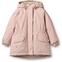 Wheat Baby Girls Hooded Sille Jacket - Pink