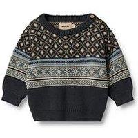 Wheat Baby Boys Julius Knitted Jumper - Navy
