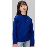 Calvin Klein Jeans Boys Chest Logo Regular Sweatshirt - Bold Blue