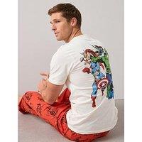 The Very Collection Marvel Avengers Back Print Short Sleeve Pyjama Set - Red
