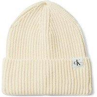 Calvin Klein Jeans Kids Monogram Rib Beanie - Cream