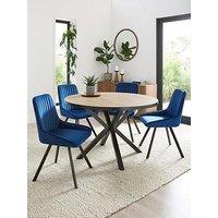 Very Home Oslo 120Cm Round Dining Table & 4 Marlow Chairs