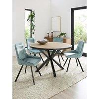 Very Home Oslo 120Cm Round Dining Table & 4 Marlow Chairs