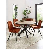 Very Home Oslo 120Cm Round Dining Table & 4 Marlow Chairs