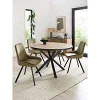 Very Home Oslo 120Cm Round Dining Table & 4 Marlow Chairs