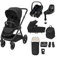 Maxi-Cosi Oxford + 9 Piece Select Pushchair Travel System - Twillic Black