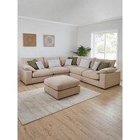 Very Home Aston Double Arm Mod Corner With Footstool - Made To Order In The Uk