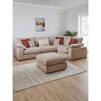 Very Home Aston Rev Double Arm Mod Corner With Footstool - Made To Order In The Uk