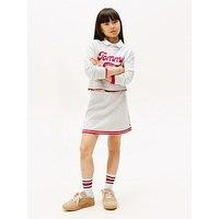 Tommy Hilfiger Girls Varsity Knitted Skirt - Light Grey