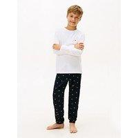 Tommy Hilfiger Boys Long Sleeve Cuffed Pyjama Set - Multi