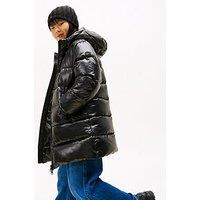 Tommy Hilfiger Girls Essential Long Down Jacket - Black