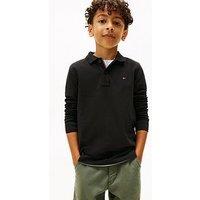 Tommy Hilfiger Boys Long Sleeve Polo Shirt - Black