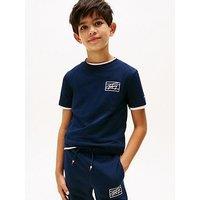 Tommy Hilfiger Boys Varsity Print Short Sleeve T-Shirt - Night Navy