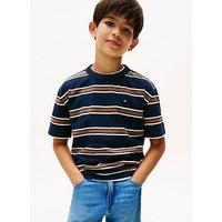 Tommy Hilfiger Boys Cotton Stripe Short Sleeve T-Shirt - Stripe